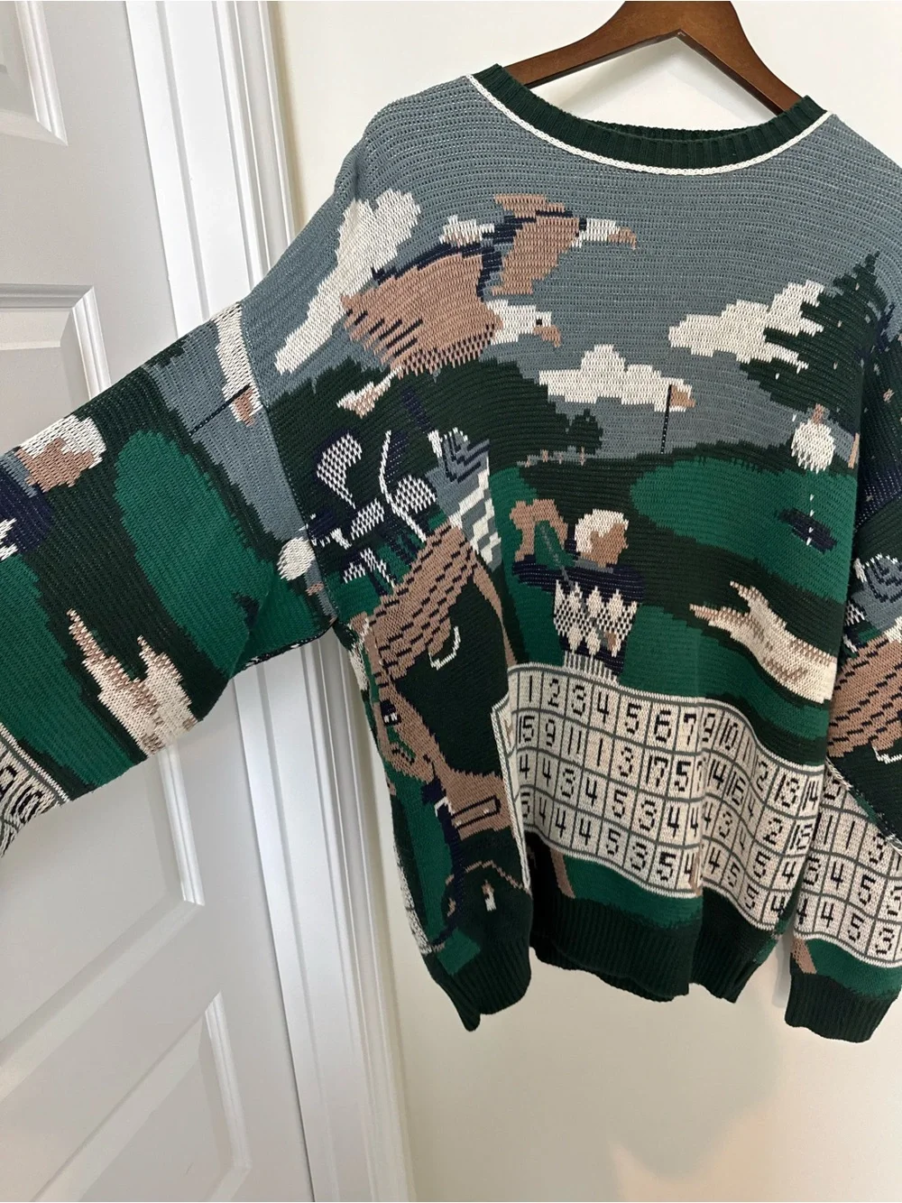 Vintage Crossings 100% Cotton Golf Sweater Size Large